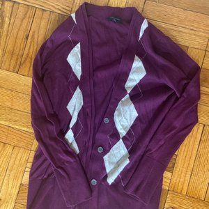 Banana Republic Argyle Cardigan